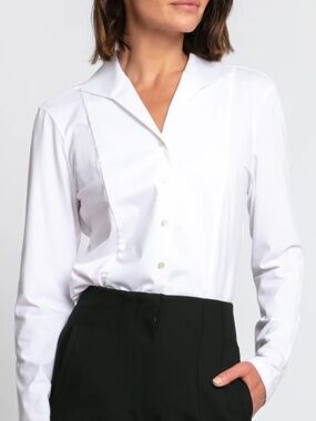 Hinson Wu Button Front Jersey Top Blouse